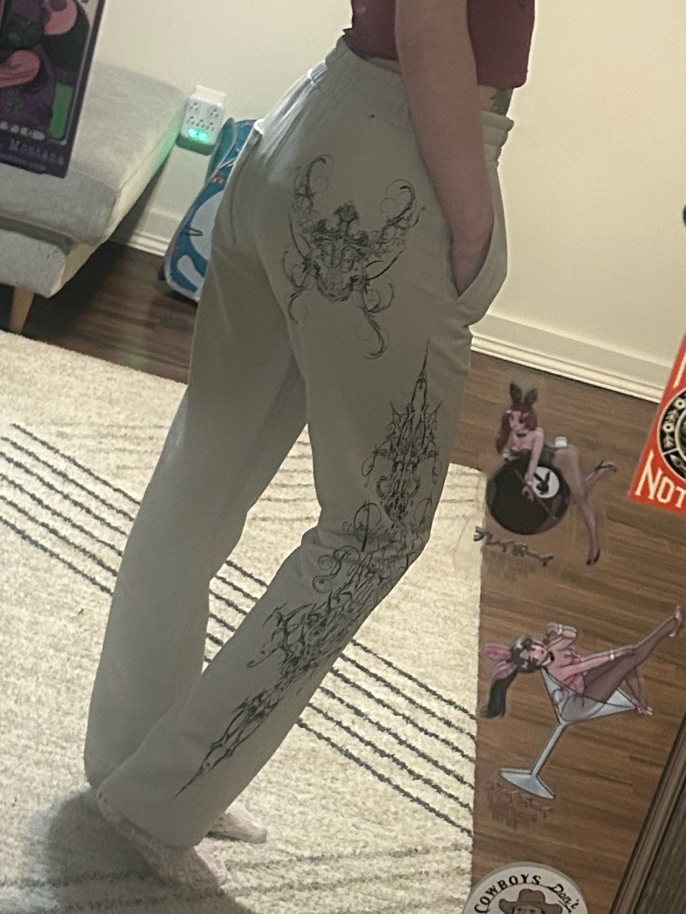 Zumiez double cross grey sweats